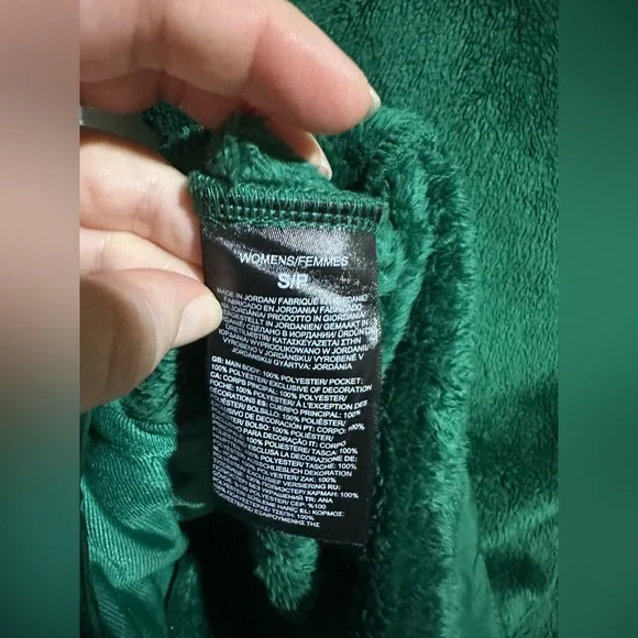 THE NORTH FACE OSITO FULL ZIP JACKET Emerald Green Jewel Tone Womens S Fuzzy EUC - Picture 6 of 7